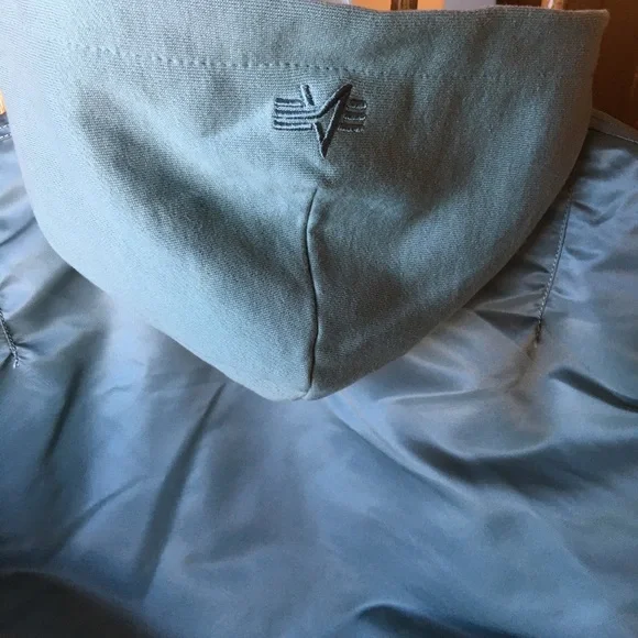 NWOT Alpha Industries MA-1 Natus Bomber Jacket with Removable Hood Size Large - Picture 13 of 16